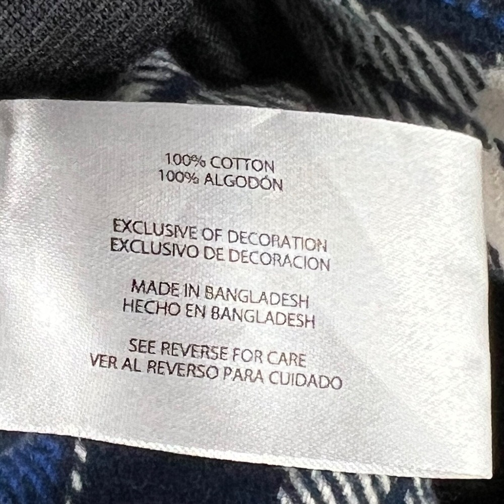 Orvis Shirt Mens Extra Large Heavyweight Flannel Blue Plaid Pockets Shacket - Picture 11 of 14